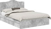 vidaXL Pat cu storage Gri din beton 150 x 200 cm Lemn compozit