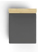 Cearceaf gri antracit din bumbac cu elastic 140x200 cm – Mijolnir