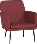 vidaXL Fotoliu, roșu vin, 61x78x80 cm, piele artificială