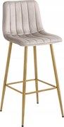 Scaun de bar POZZA VELVET, bej