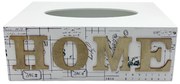 Cutie pentru servetele HOME, Alb, 25x14x9cm