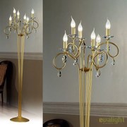 Lampadar stil clasic cu cristale Swarovski Giada auriu mat
