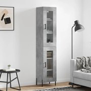 vidaXL Dulap înalt, gri beton, 34,5x34x180 cm, lemn prelucrat