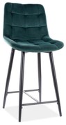 Scaun pentru bar CHIC H-2, verde, 45x37x92 cm