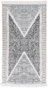 vidaXL Covor, negru și gri, 120x180 cm, bumbac