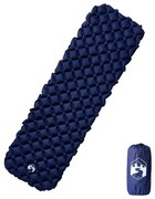 vidaXL Saltea gonflabilă de camping 1 persoană, bleumarin, 190x58x6 cm