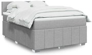 vidaXL Pat continental, gri deschis, 140x200 cm, material textil