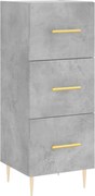 vidaXL Servantă, gri beton, 34,5x34x90 cm, lemn compozit