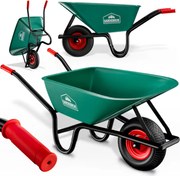 Roabă GREG cu cuvă din plastic, max. 100l/250kg, verde/negru Gardebruk