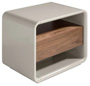 Masuta, Noptiera furnir din lemn de nuc si MDF lacuit, Anna