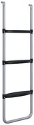 SPORTNOW Scară de trambulină cu 3 sau 2 trepte late orizontale, carlig universal, capacitate de 120 kg, 110 x 32 cm argintiu | Aosom Romania