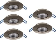 Eglo 300194 - Set 5x spoturi LED încastrate GEDREZ, 4,9 W / 230 V, Ø 9 cm, crom