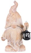 Decorațiune de grădină Pitic cu lanternă, ceramicăMgO, 28 x 20 x 51 cm