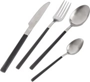 Tacâmuri negre-argintii din oțel inoxidabil 24 buc. Skandi – Orion