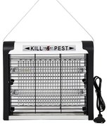 Lampa insecticida Rosberg R51770C, 16 m², 12W, Lumina UV-A, Zgomot redus, Alb/Negru