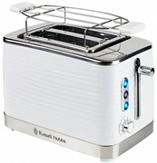 Prajitor de paine Russell Hobbs Inspire 24370-56, 1050 W, 2 felii, 6 trepte, Incalzire, Dezghetare, Alb