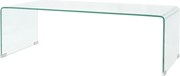 vidaXL Măsuță cafea sticlă securizată 98 x 45 x 30 cm, transparentă