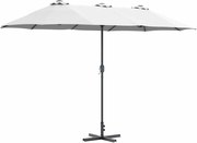 vidaXL Parasol de Grădină Nisipiu 370 x 197 x 239 cm