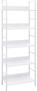 vidaXL Etajeră cărți 5 rafturi, alb, 60x27,6x158,5 cm, lemn prelucrat