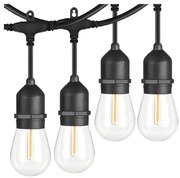 LED șir decorativ exterior 15xE27/1W/230V 15 m IP65 negru