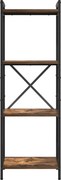vidaXL Raft pentru cărți Stejar fumuriu 40 x 30 x 85 cm Lemn compozit