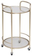 Mini bar mobil THALIA GOLD, cu roti, 75 cm