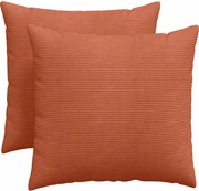 vidaXL Perne pentru canapea 2 pcs Roșu portocalie 50 x 50 cm