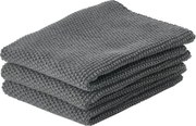 Set 3 prosoape bucătărie din bumbac Zone Garro, 27 x 27 cm, gri antracit