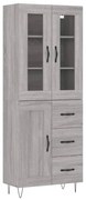 vidaXL Dulap înalt, gri sonoma, 69,5x34x180 cm, lemn compozit