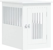 vidaXL Mobilier tip ladă pentru câini, alb, 45x62x59 cm lemn prelucrat