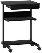 HOMCOM Birou PC cu Sertar Glisant și 2 Rafturi Deschise Negru | Aosom Romania