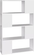 vidaXL Bibliotecă/Separator cameră, alb, 80x24x124,5 cm, PAL