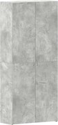 vidaXL Dulap pentru pantofi Gri 80 x 35.5 x 180 cm Lemn compozit