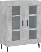 vidaXL Dulap, gri beton, 69,5x34x90 cm, lemn compozit