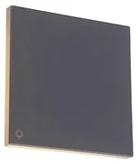 Aplică de perete de design din aluminiu gri 15 cm cu LED integrat 9W - Skyf