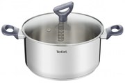Oala Tefal G7124645 DAILY COOK, 24 cm, 4,5 l, termorezistent, inducție, fără PFOA, Inox