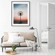 Poster - Păpădie în apus de soare (A4)