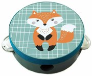 Adam Toys copii tamburină cu vulpe motiv - albastru