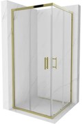 Mexen Rio cabină de duș pătrată 90 x 90 cm, transparentă, aurie - 860-090-090-50-00