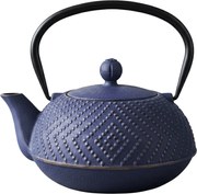 Ceainic din fontă cu infuzor KAMIN, 900 ml, bleumarin