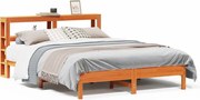 vidaXL Cadru de pat fără saltea, maro ceruit 140x200 cm lemn masiv pin