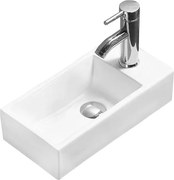 Mexen Inez chiuvetă montată pe blat stânga 45 x 25 cm, albă - 21434500L