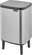 Cos de gunoi Brabantia Bo Small Hi 1006646, 7 L, Deschidere lina si silentioasa, Baza antiderapanta, Rezistent la amprente, Inox mat