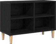 vidaXL Cabinet TV Stejar Negru 69,5 x 30 x 50 cm Lemn compozit