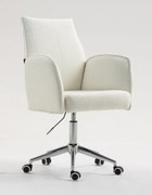 HR280K Scaun Crem Boucle cu Bază Cromata
