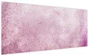 Tablou - Mandala pe zid roz (120x50 cm)