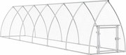 vidaXL Coteț pentru păsări, gri, 600x105x120 cm, oțel galvanizat