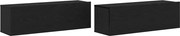 vidaXL Cabinet TV 2 pcs Negru 100 x 30 x 30 cm Lemn compozit