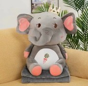 ELEFANT de plus cu paturica cocolino in interior, gri