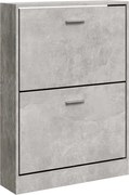 vidaXL Pantofar, gri beton, 59x17x81 cm, lemn compozit